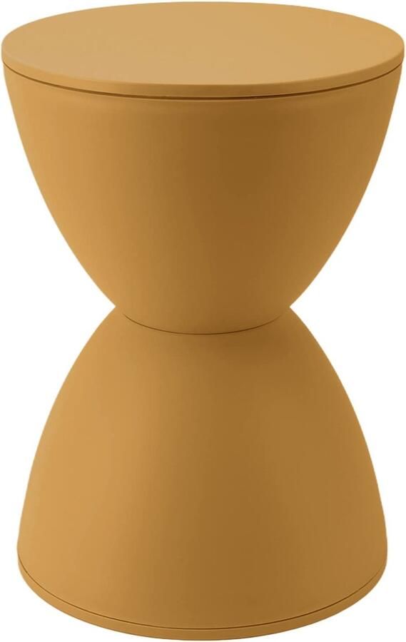 Zandlopervormige Kruk Kunststof Voor Badkamer Moderne Eenvoudige Scandinavische Stijl Huishoudelijke Ronde Kruk Voor Paskamer (Gember)