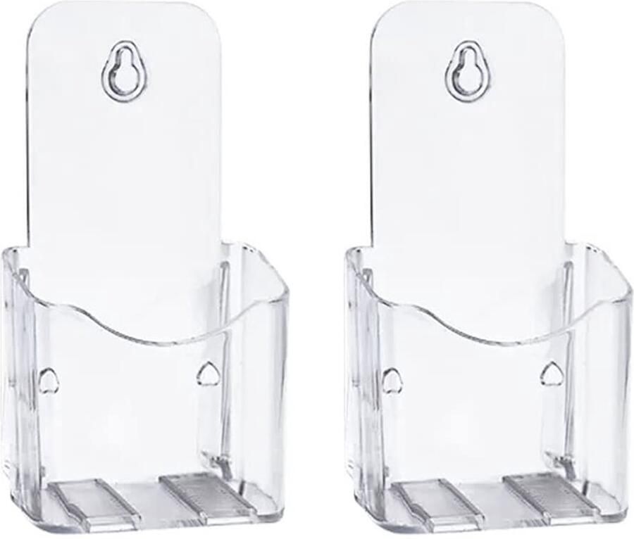 Zasvec Flyer Stand A6 2 Stuks Standaard voor Flyers Tafel Brochurehouder Brochure Stand Visitekaartjeshouder Acryl Visitekaartjeshouder in Staand Formaat Brochure Stand voor Kantoren Transparant