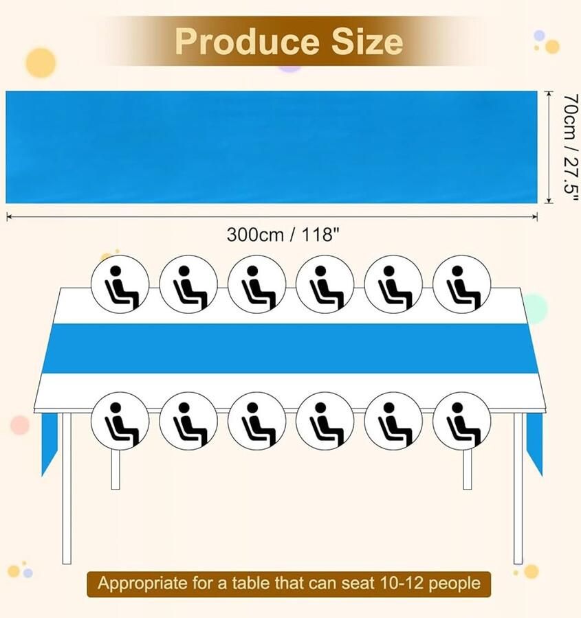 Zeeblauwe chiffon tafelloper elegante decoratie 1 stuk 60 cm x 30 cm