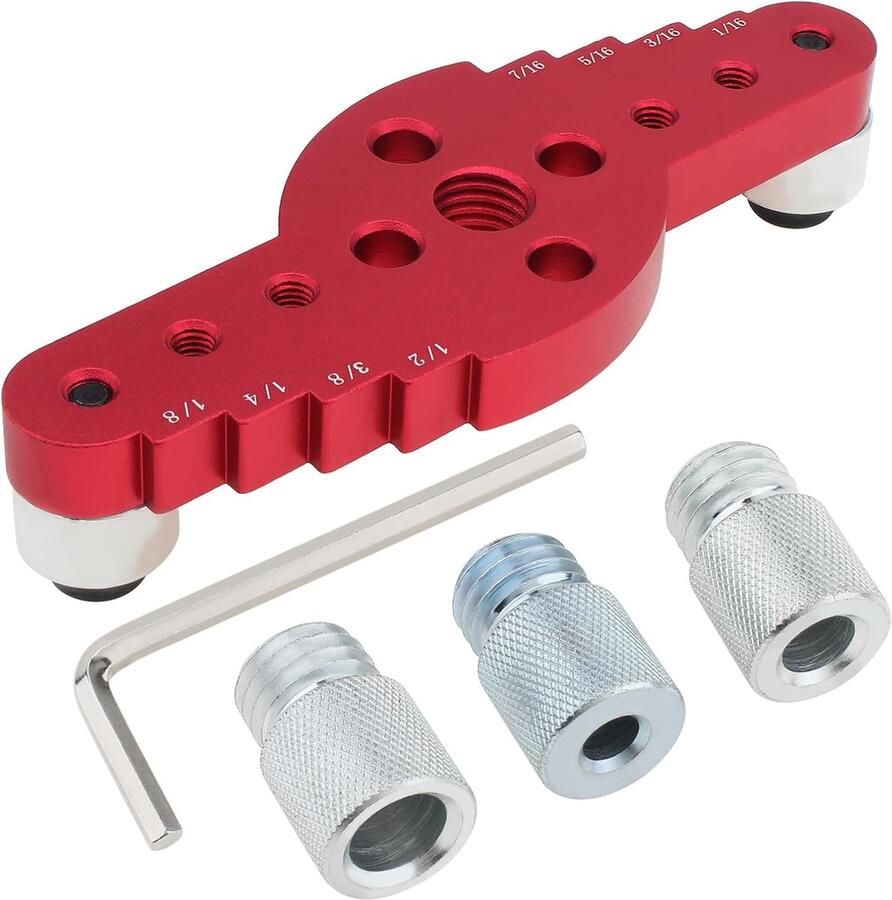 Zelfcentrerende boormalset- 2-in-1 houtbewerkingsdeuvelmalzoeker met afschrijver- zelfcentrerende lijnboorgeleider- ponszoeker