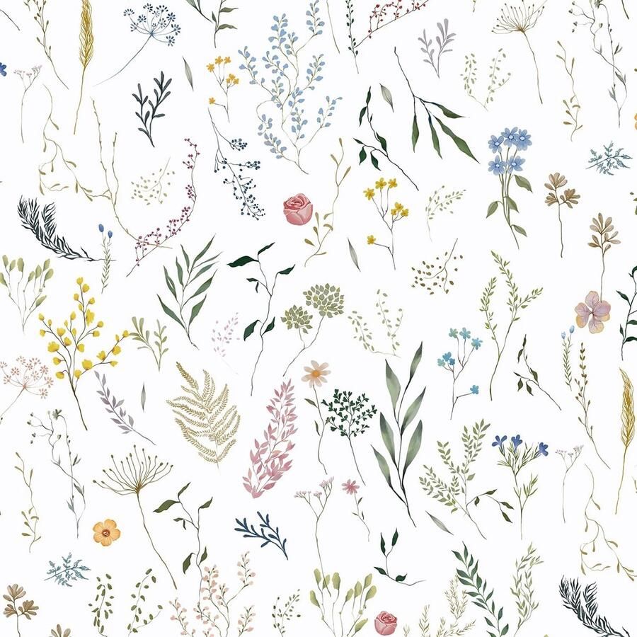 Zelfklevend behang bloemen 41 x 300 cm witte zelfklevende bloemen bladbehang dikke meubelfolie zelfklevende waterdichte vinyl zelfklevende folie voor wandkast meubeldecoratie