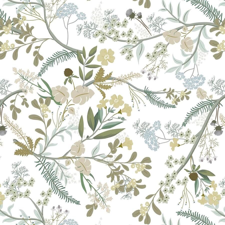 Zelfklevend bloemen behang 40 x 600 cm Waterdichte Meubelfolie voor Muren en Kasten