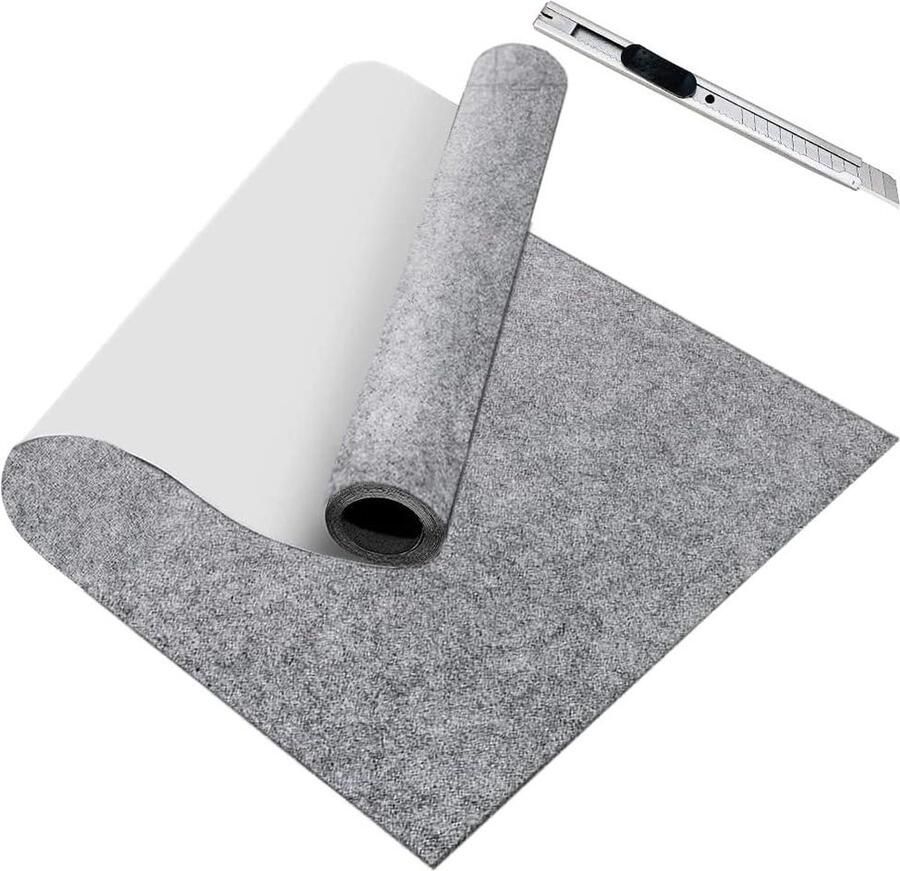 Zelfklevend donkergrijs vilt 40 x 200 cm dikte 2 mm zelfklevend DIY Halloween auto (1 rol)