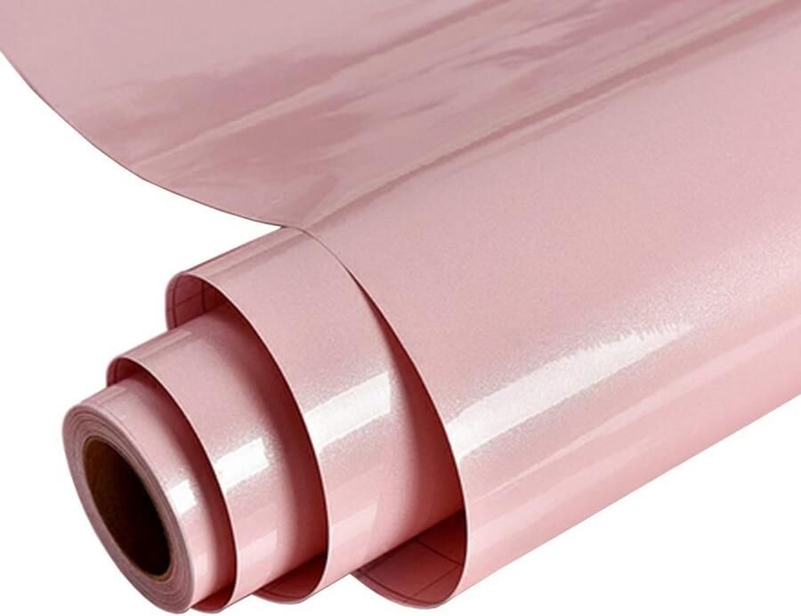 Zelfklevend papier voor meubels glanzend glitter 40 x 300 cm zelfklevend behang waterdichte vinylstickers voor meubels keukenmuren tafels badkamers kasten en aanrechtbladen Roze