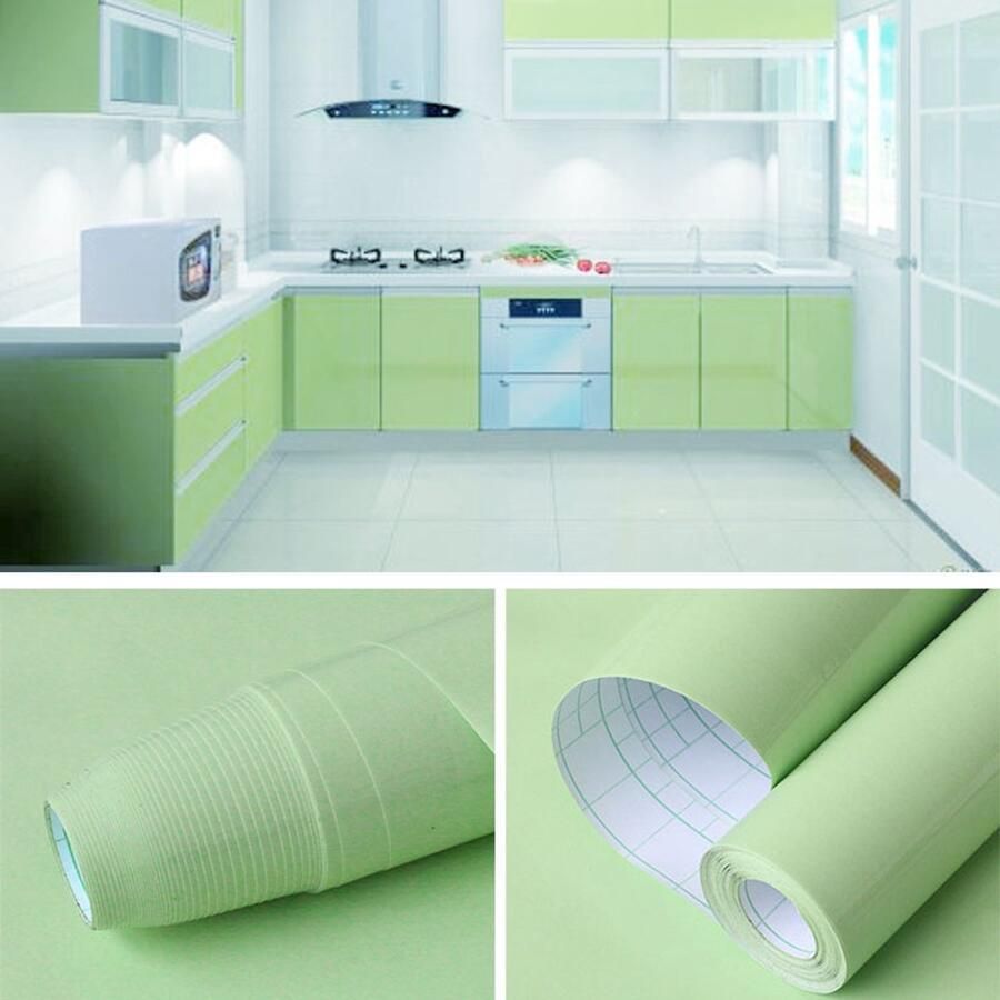 Zelfklevend papier voor meubels glanzend glitter 40 x 300 cm zelfklevend behang waterdichte vinylstickers voor meubels keukenmuren tafels badkamers kasten en aanrechtbladen Groen