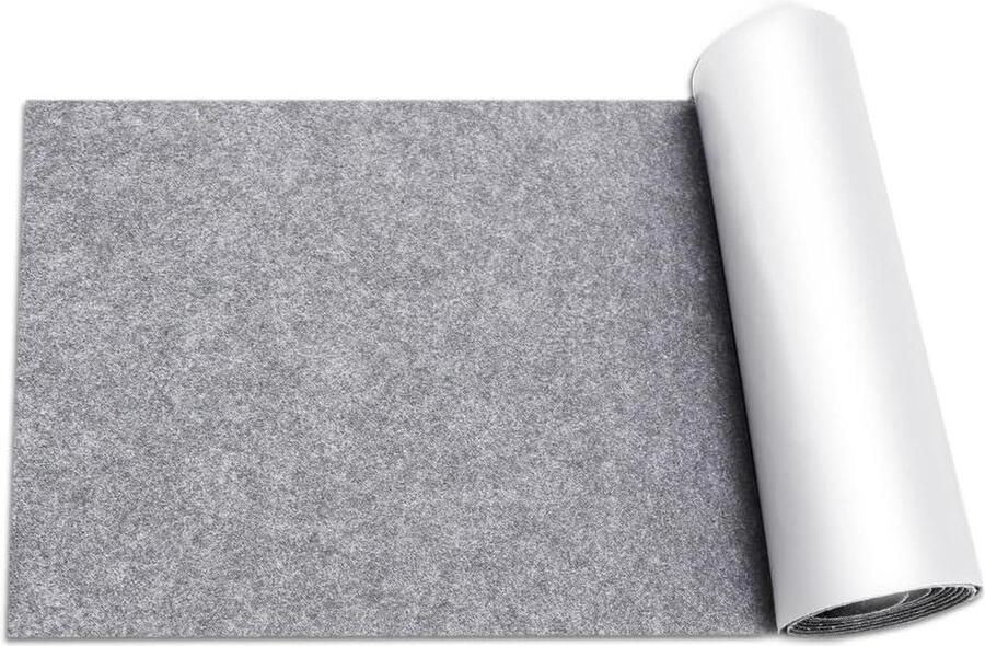 Zelfklevend vilt 2 mm Meubelglijders rol Zilvergrijs 40 x 200 cm