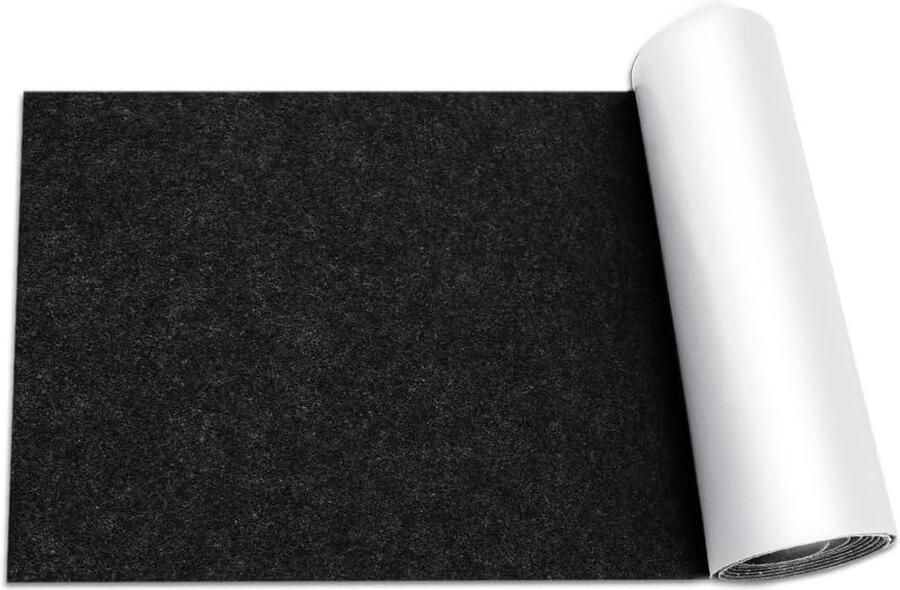 Zelfklevend vilt 2 mm rol meubelglijders vilt voor stoelen 40 x 200 cm zwart