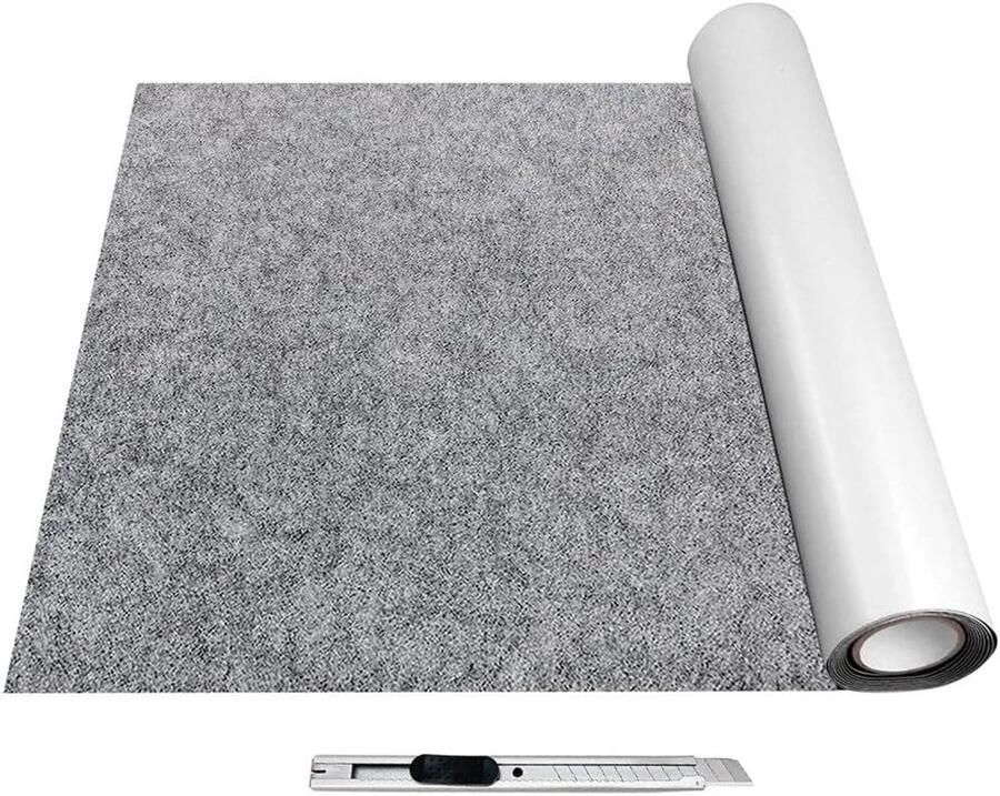 40 x 200 cm donkergrijs zelfklevend vilt 2 mm dik Viltglijders voor meubels Rol viltmat voor meubelglijders Vilt voor stoelen banken en box liners