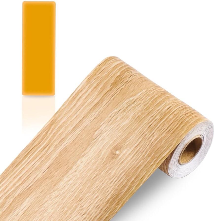 Zelfklevende Behangrand Waterdicht Decoratie 5 meter Koffie Eiken