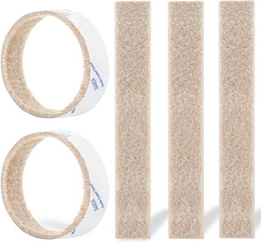 Zelfklevende beige viltstrips voor meubels set van 10 1 x 6 vloerbeschermers tegen krassen