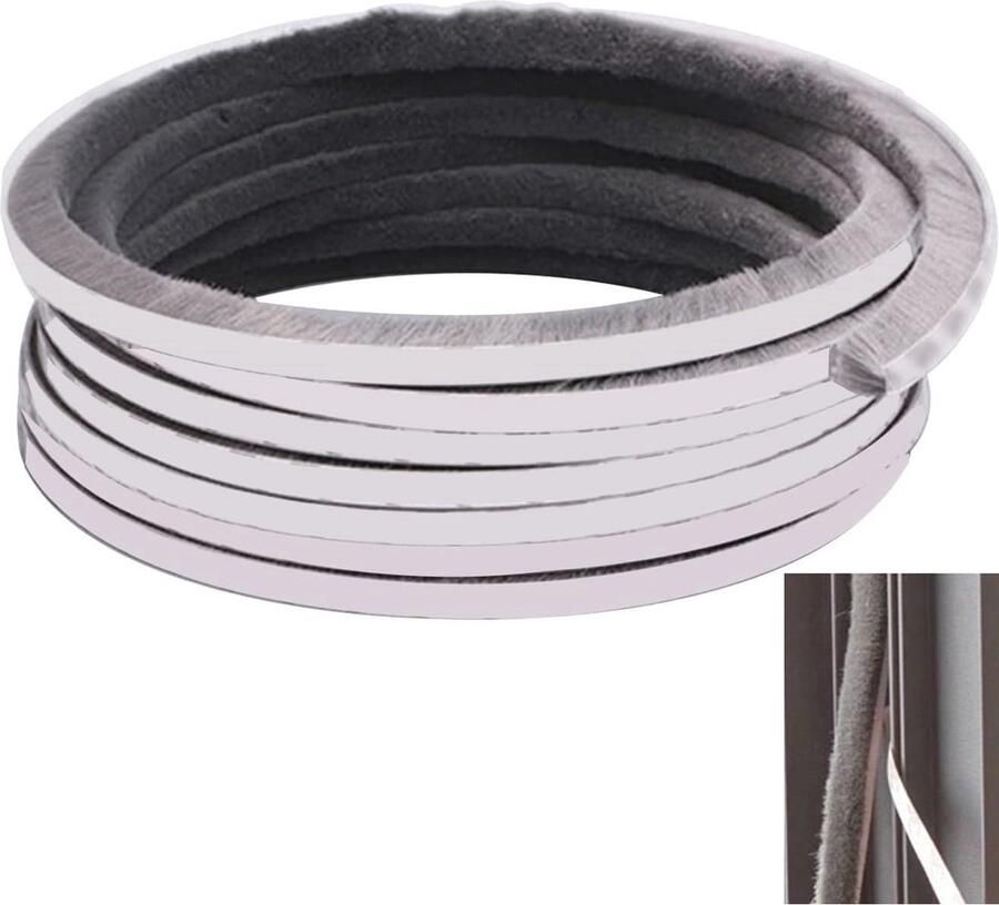 Zelfklevende Borstelafdichting voor Deuren en Ramen 10m Insectenbescherming