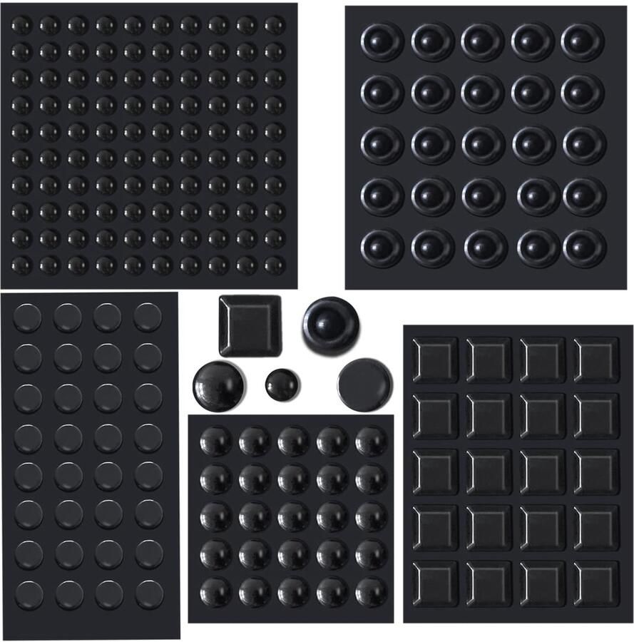 Zelfklevende Bumperpads Bescherming voor Meubels 202 stuks Zwart Siliconen
