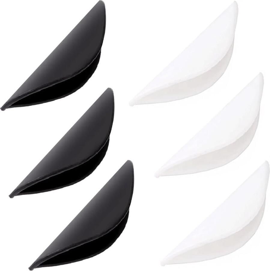 Zelfklevende Deurgrepen Set van 6 Zwart Wit ABS Kunststof