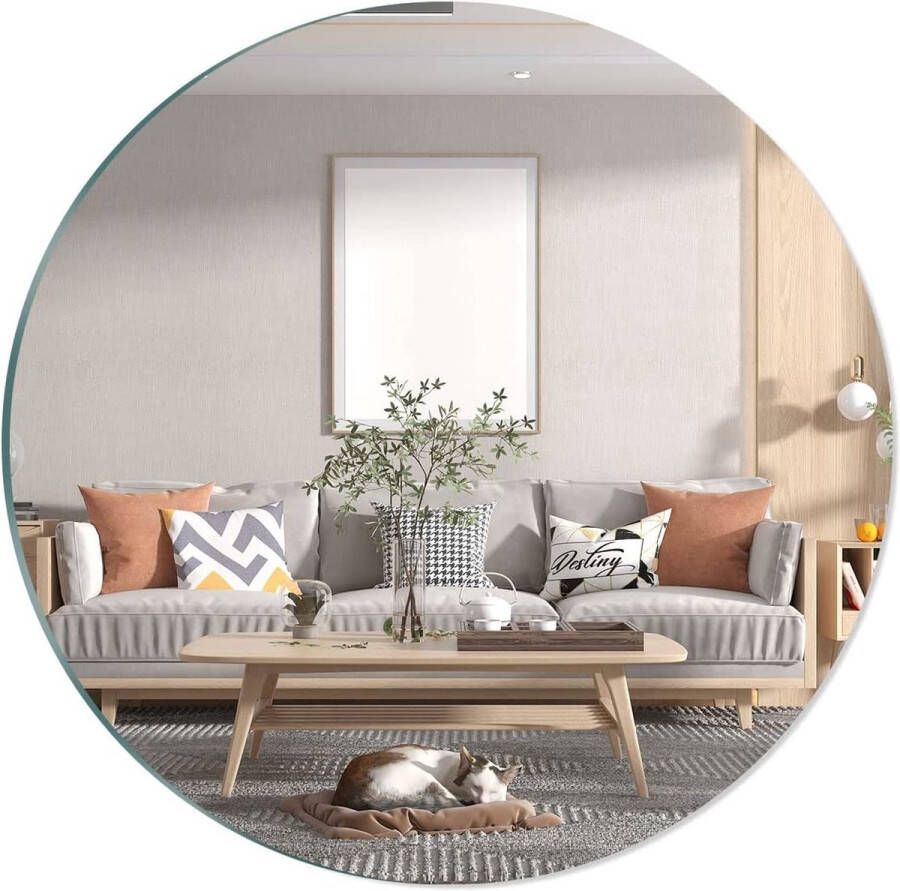 Zelfklevende glazen spiegel ronde zelfklevende HD Spiegel Grote frameloze glazen spiegel 30 cm tafel spiegel Stickers spiegel tegels ambachtelijke spiegel cirkel muur zelfklevende Spiegel Voor Thuis tafelbladen