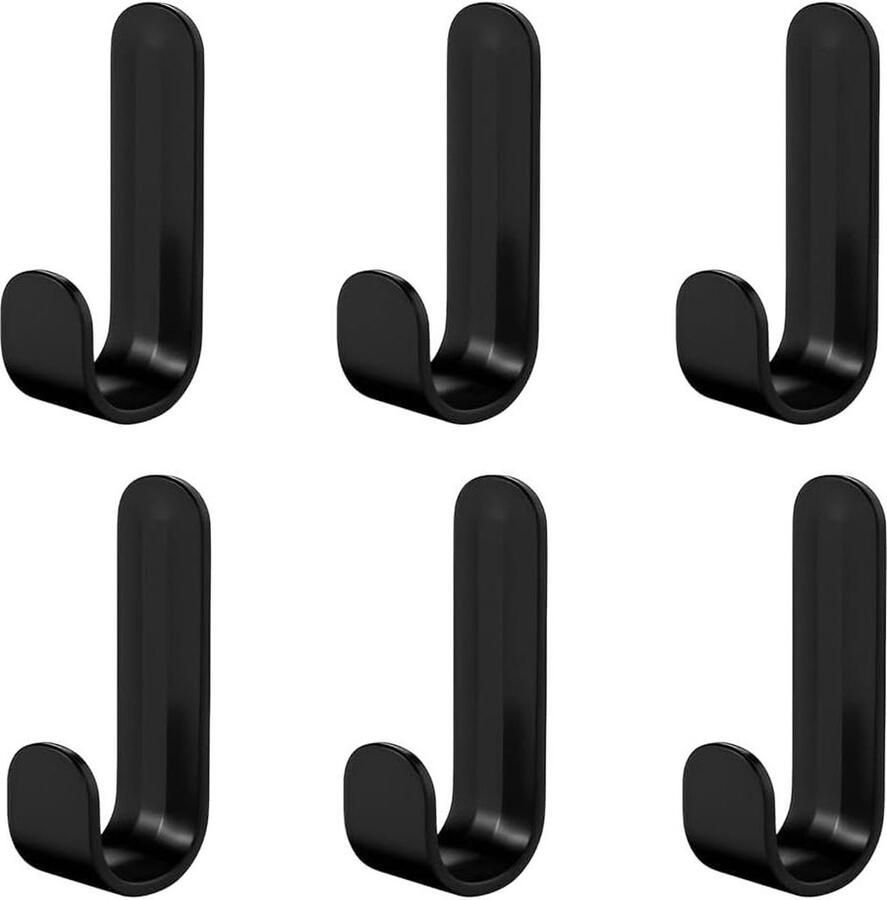 Zelfklevende handdoekhouder 6 stuks badkamer haken wandgarderobe waterdicht keuken kantoor ABS