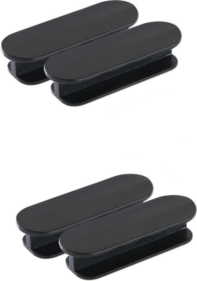 Zelfklevende Handgrepen 2 Paar Meubelgreep Zelfklevende meubelgrepen kastgrepen deurgrepen keukengrepen balkondeurgreep zelfklevende buitengreep voor kledingkast badkamer slaapkamer 3.2*9*2cm Zwart