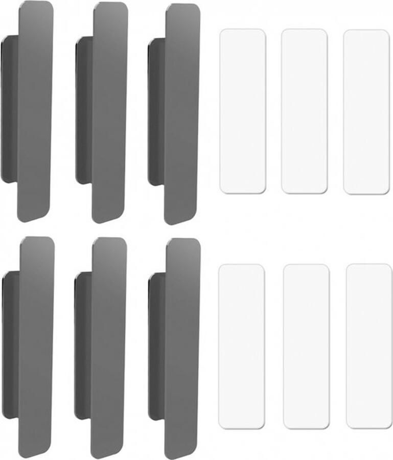 Zelfklevende Handgrepen 6 Stuks Meubelgreep 110mm kastgrepen deurgrepen keukengrepen Deurbeslag met dubbelzijdige tape voor deurraam lade kast koelkast grijs