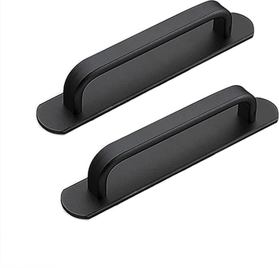 Zelfklevende handgrepen kastgrepen voor meubels 128 mm zwart aluminiumlegering