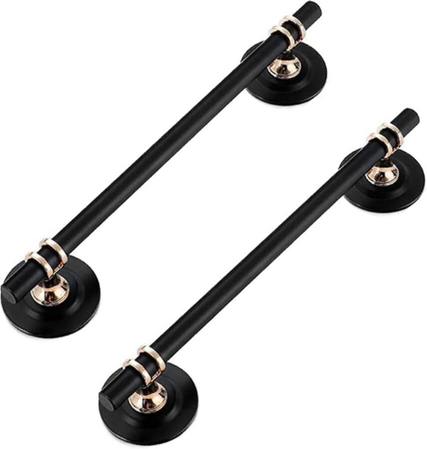 Zelfklevende handgrepen mat zwart 2 stuks duurzame zinklegering