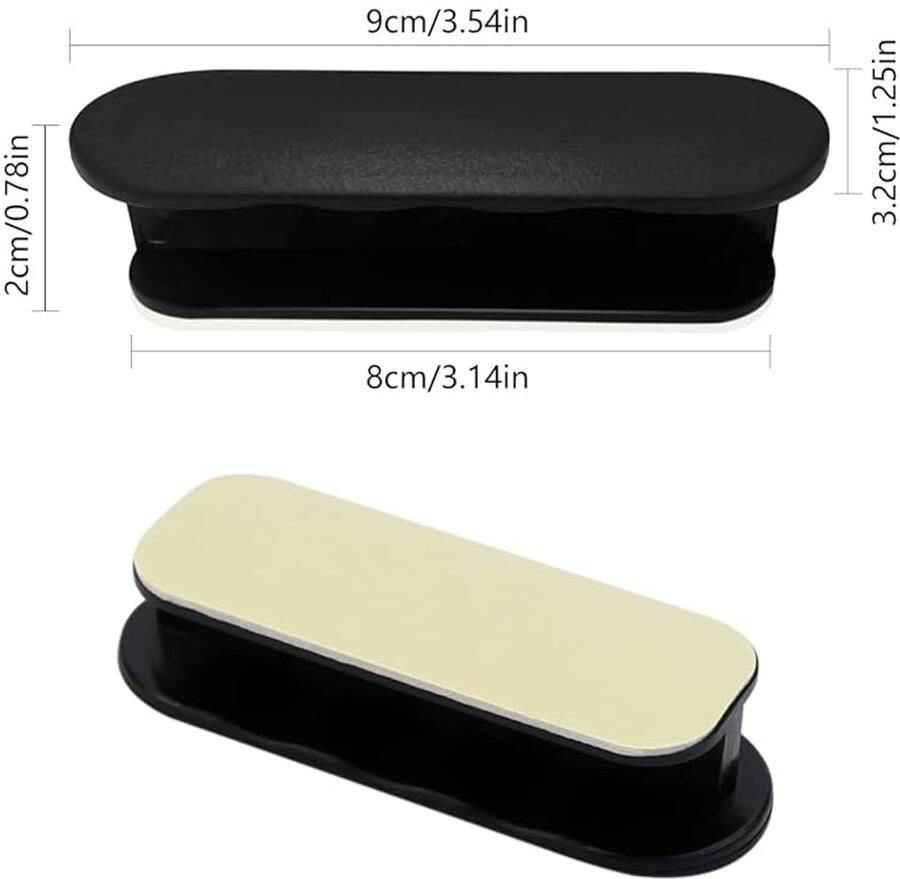 Zelfklevende handgrepen voor meubels zwart ABS