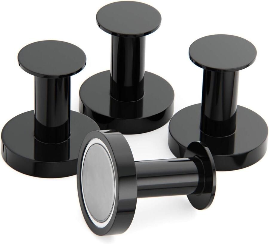 Zelfklevende Kapstokhaken Ophanghaken Muur Kapstok Haken Muurhaken Set Van 4 Stuks – Incl. Plakstrip Mat Zwart