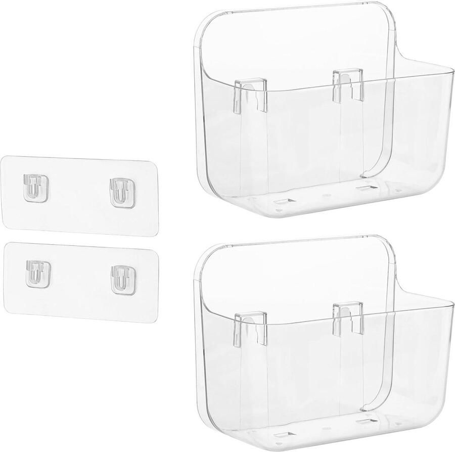 Zelfklevende Kastdeur Organizer Badkamer Muur Opslag 2 Stuks Acryl