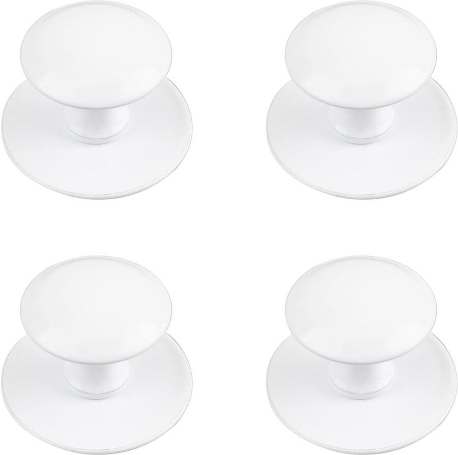 Zelfklevende kastknoppen praktisch en stijlvol 4 stuks wit roestvrijstaal