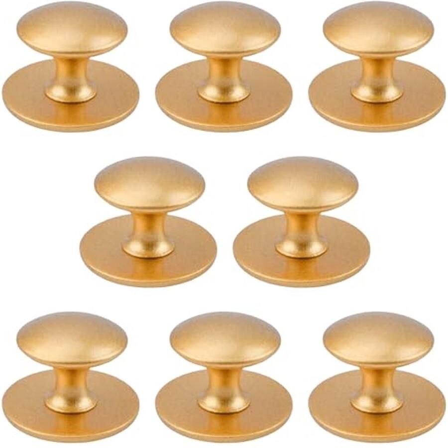 Zelfklevende Kastknoppen Set van 8 Instant Keuken Lades en Meubels Mat Goud