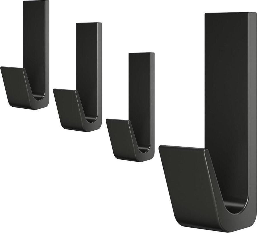 Zelfklevende kledinghaken tot 20 kg handdoekhouder zonder boren wandhouder badkamer handdoek mantel zakwandhaken aluminium roestvrij 4 stuks