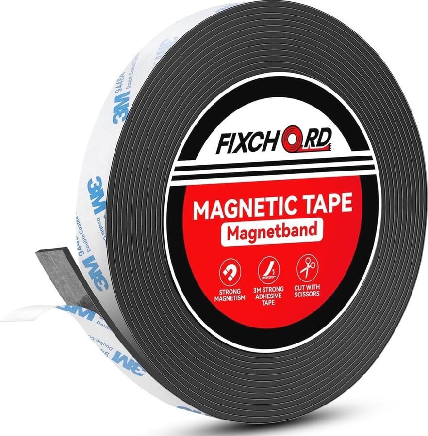 Zelfklevende Magneetband Sterke Magnetische Plakstrip voor DIY Keuken School en Kantoor (6m x 15mm)