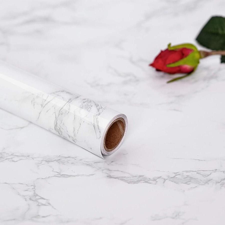 Zelfklevende Marmer Film-Vensterbank Meubel Kast Kaptafel DIY Decoratieve Film PVC Waterdichte Film Hode Marmer (60X300cm) - Foto 2