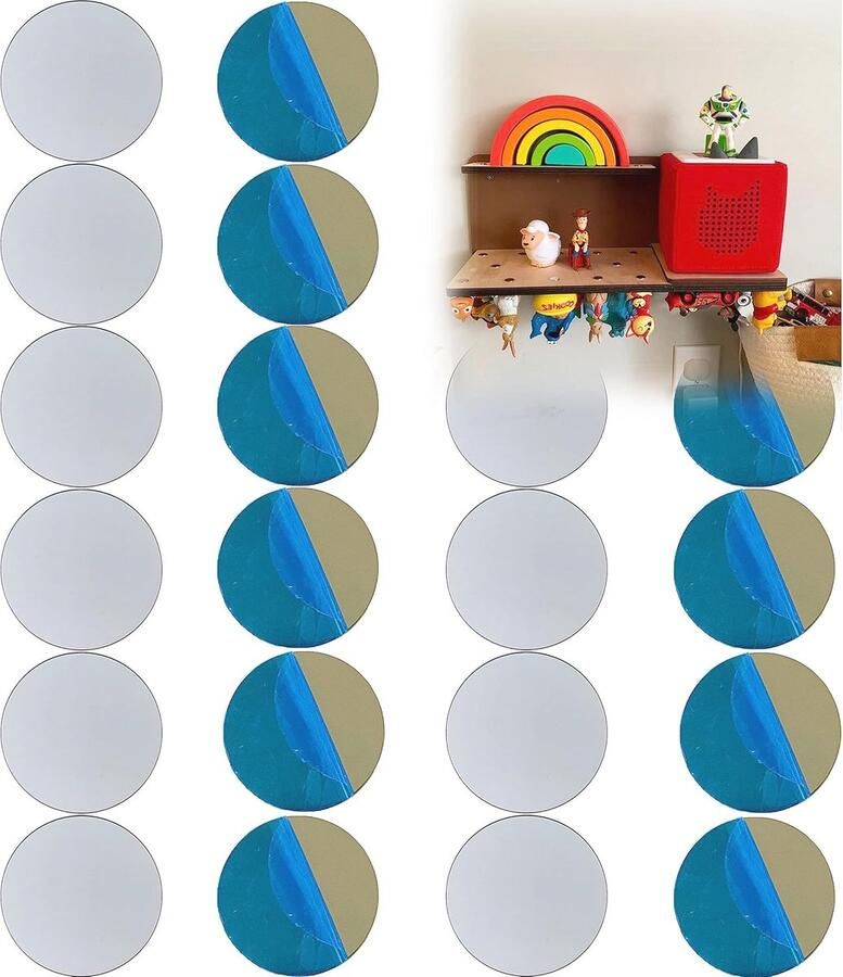 Zelfklevende metalen plaatjes voor toniefiguren 100 stuks voor kinderkamer decoratie