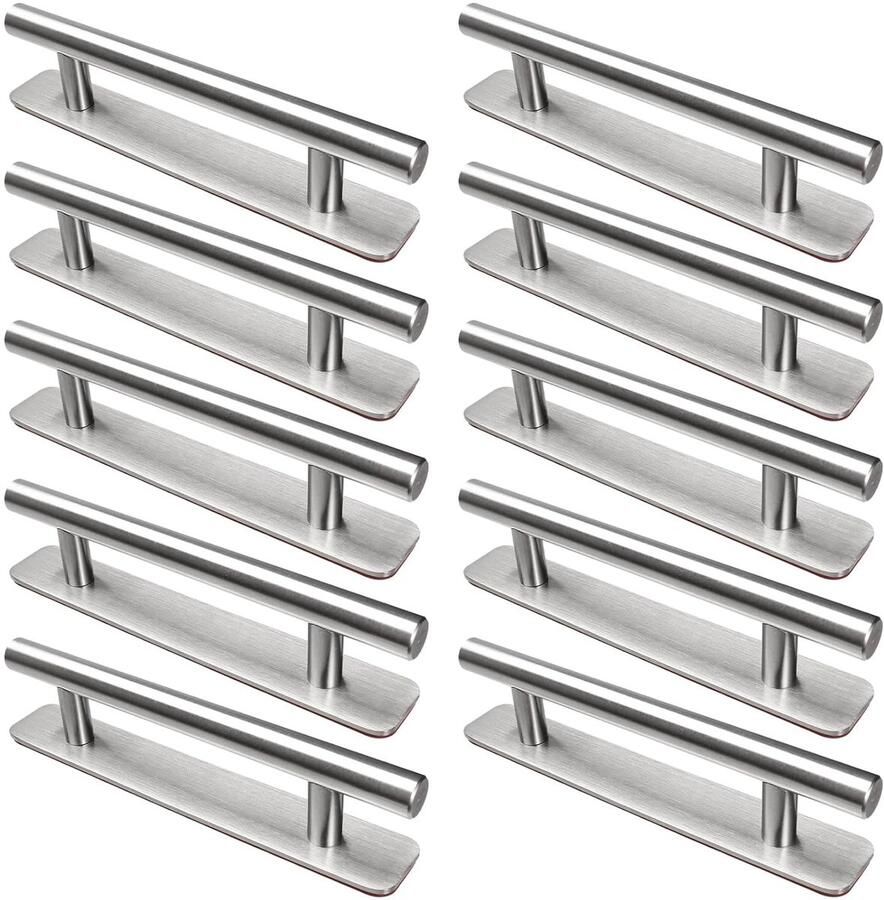 Zelfklevende meubelgrepen roestvrij staal 10 stuks 148 mm zilver