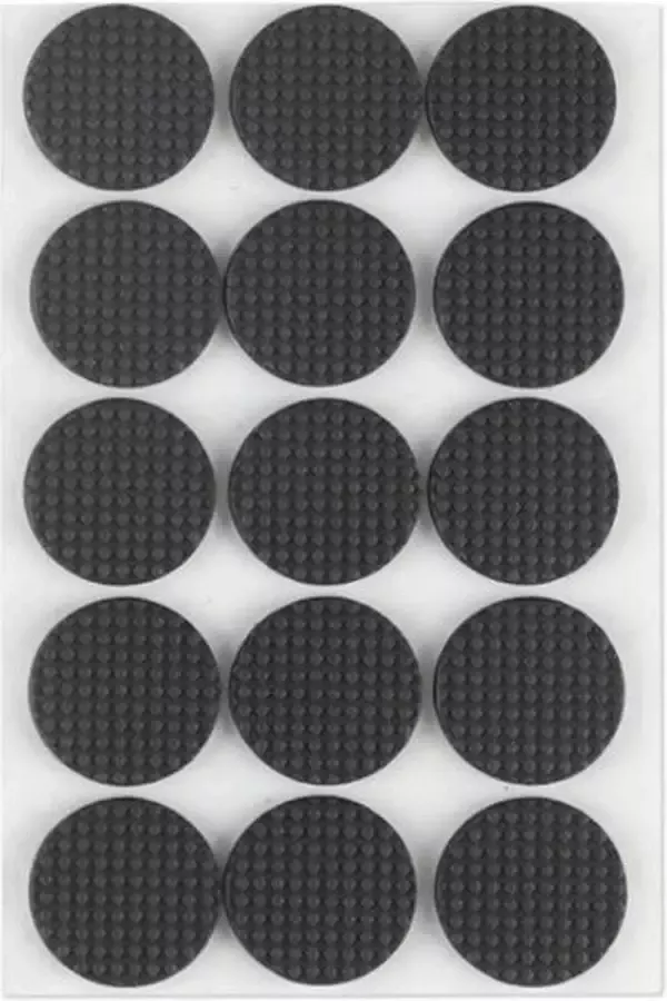 Zelfklevende meubelonderzetters 15 stuks (2 5cm) meubel onderzetters Vloerbeschermers Vloerbeschermer Anti-slip stoelpoot Anti-kras vilt Rubber stoel beschermer Beschermvilt rond Tafelonderzetter Stoel onderzetter Plakvilt