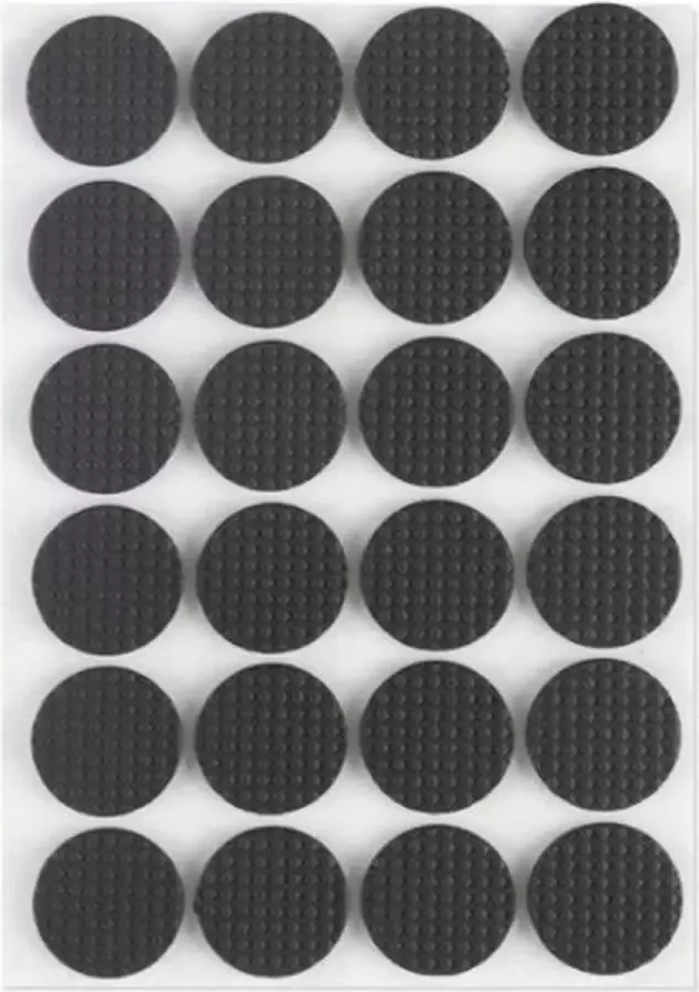 Zelfklevende meubelonderzetters 24 stuks 2 cm dia meubel onderzetters Vloerbeschermers Vloerbeschermer Anti-slip stoelpoot Anti-kras Rubber stoel beschermer Zwart Beschermvilt rond Tafelonderzetter