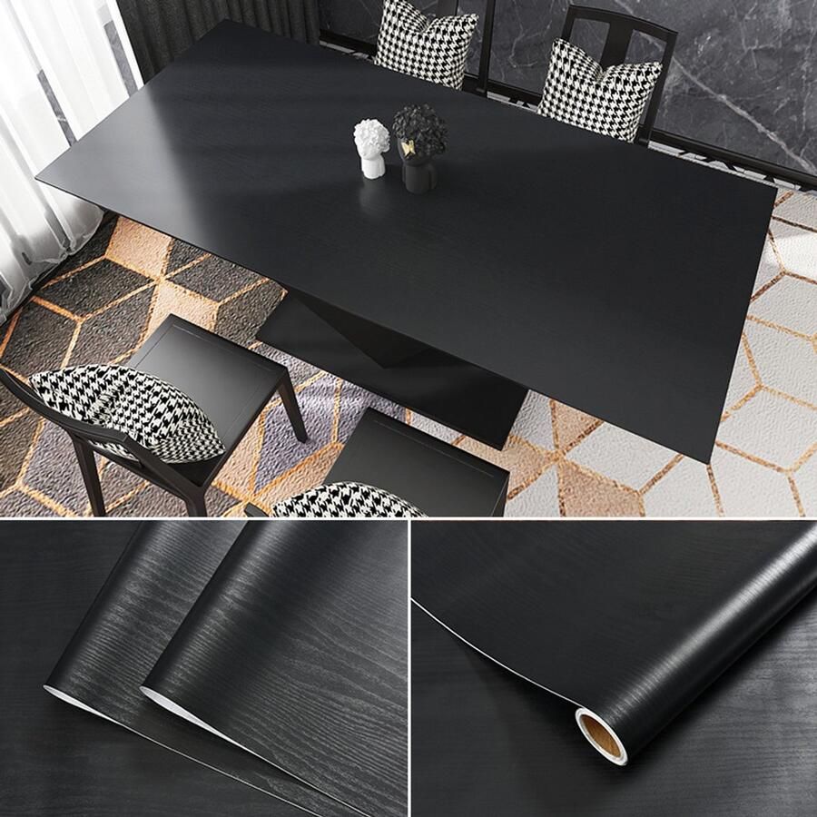 Zelfklevende papiertape met houtlook voor meubels PVC-rol decoratieve sticker voor keuken deur tafel decoratieve stickers met geverfde coating 40 cm x 2 m