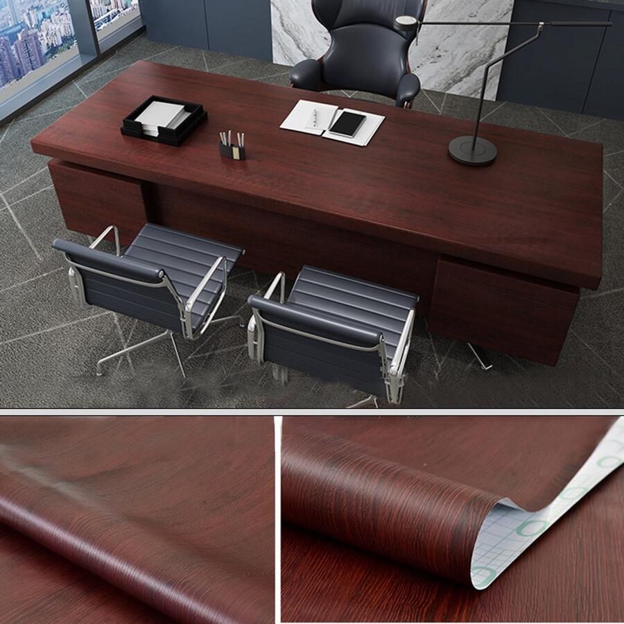 Zelfklevende papiertape met houtlook voor meubels PVC-rol decoratieve sticker voor keuken deur tafel decoratieve stickers met geverfde coating 40 cm x 2 m