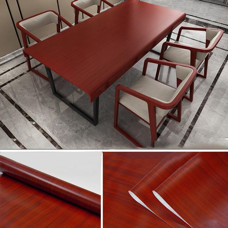 Zelfklevende papiertape met houtlook voor meubels PVC-rol decoratieve sticker voor keuken deur tafel decoratieve stickers met geverfde coating 40 cm x 2 m