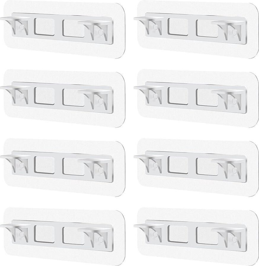 Zelfklevende Plankhouders Ideaal voor Keuken en Boekenplanken 8 Stuks Sterk en Duurzaam
