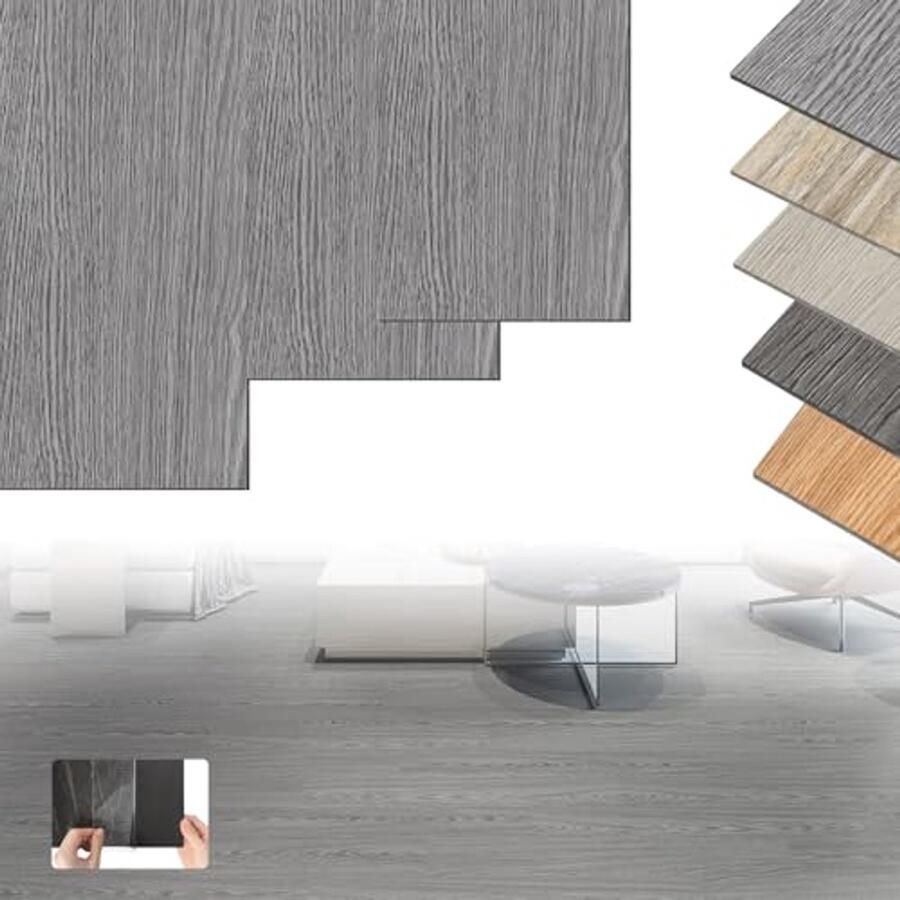 Zelfklevende PVC-vloerbedekking 54 vinyl tegels Slijtvast en waterdicht voor keuken woonkamer en balkon