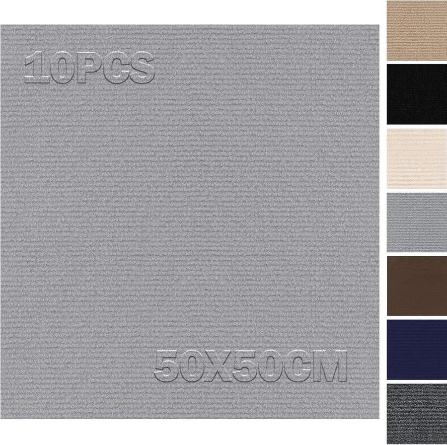 Zelfklevende tapijttegels 50 x 50 cm 10 stuks voor DIY vloeren