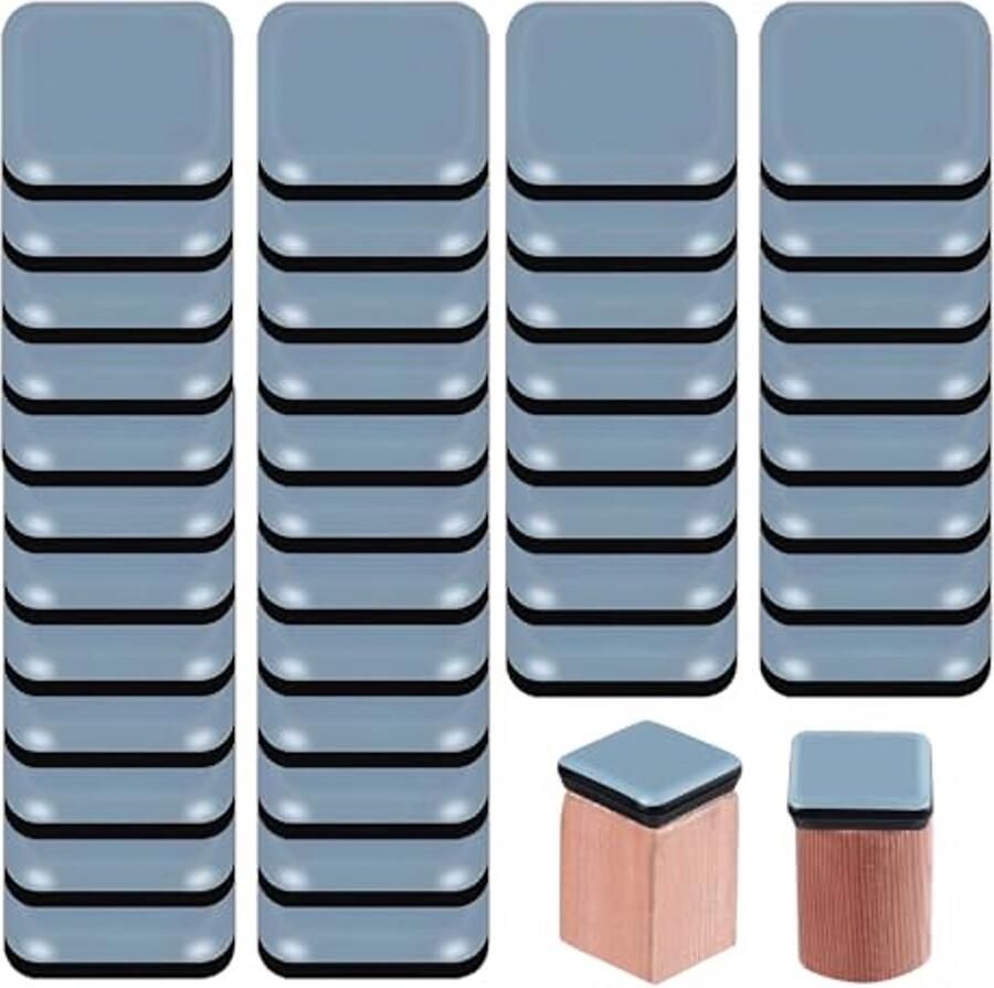 Zelfklevende Teflon Meubelglijders 20 x 20 cm Voor Zware Meubels Stoelen en Bureaus