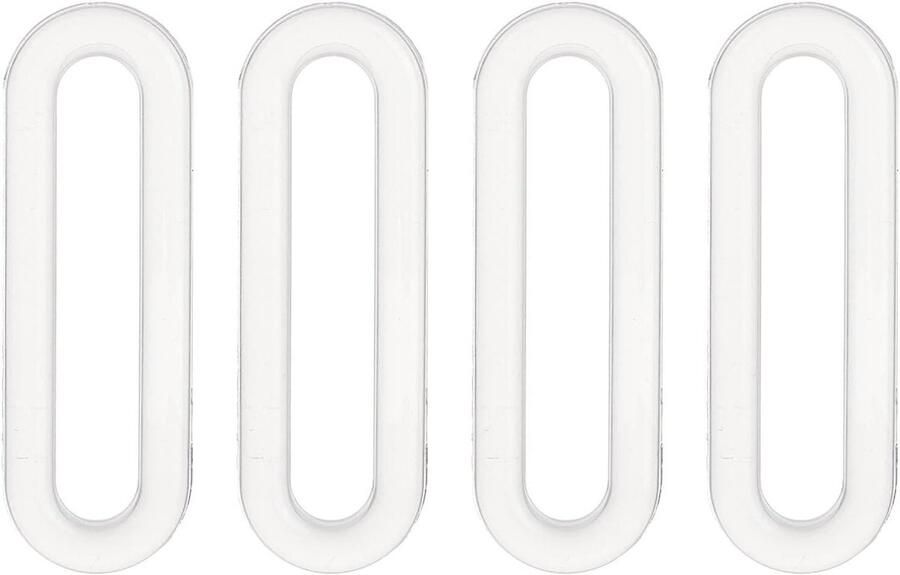 Zelfklevende transparante ovale schuifgrepen voor kastdeur Set van 4 stuks met 3 0 inch x 1 0 inch afmetingen