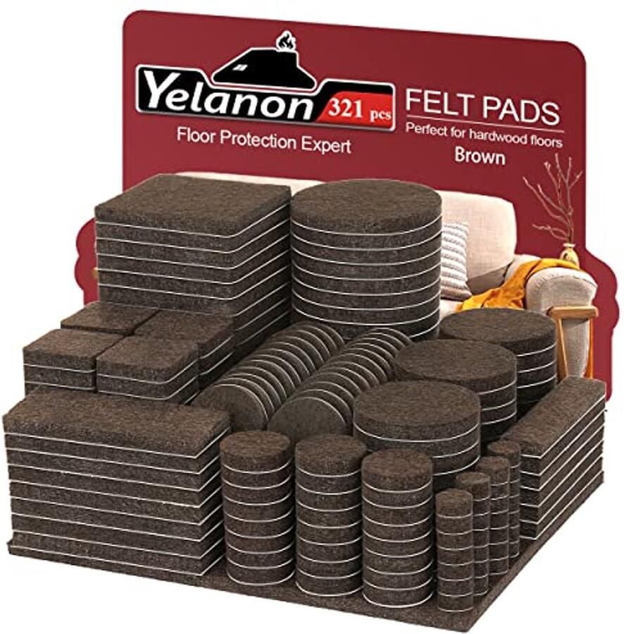 Zelfklevende Vilten Meubelpads 321 Stuks Vloerbeschermers voor Stoelen en Meubels Anti-Kras Oplossingen voor Houten Vloeren