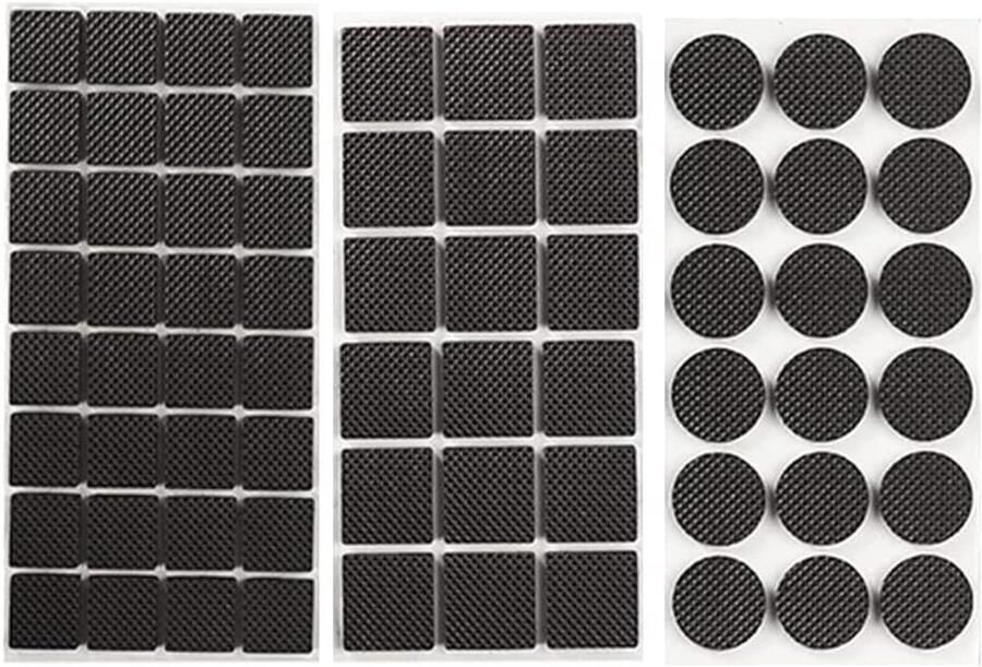 Zelfklevende viltglijders 108 stuks viltdoppen voor stoelen 3 mm dik zwart