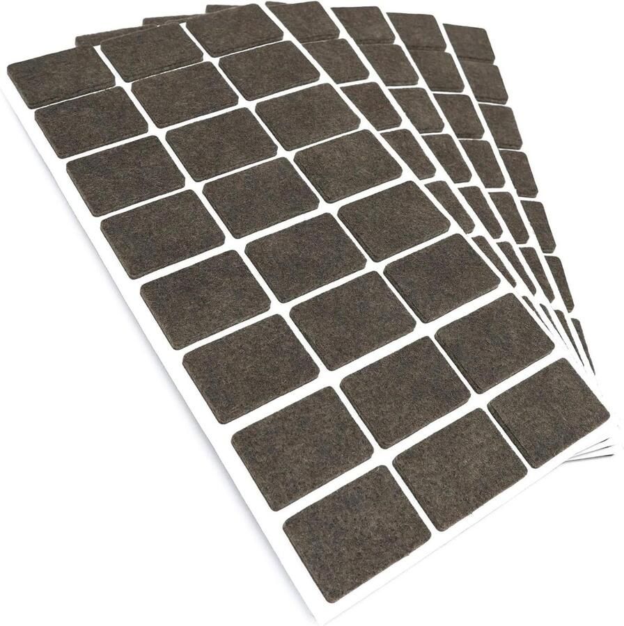 Zelfklevende viltglijders 120 stuks Bruin 25x35 mm Rechthoekig Meubelviltglijders met een dikte van 35 mm Meubel- en vloerbescherming