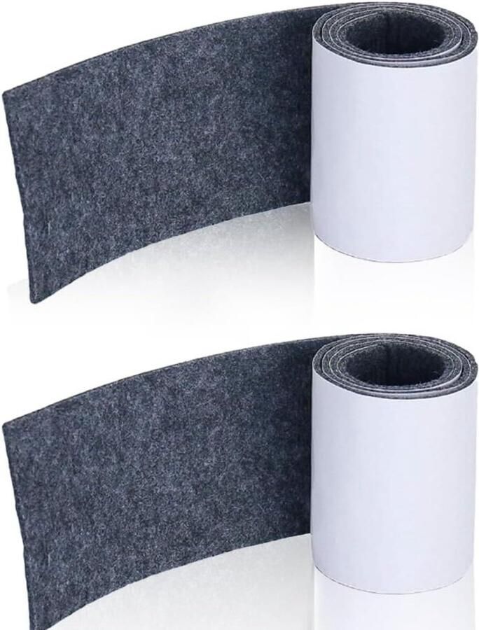 Zelfklevende viltglijders 2 rollen (100 x 2 cm) grijs Antislip bescherming voor stoelen en meubels