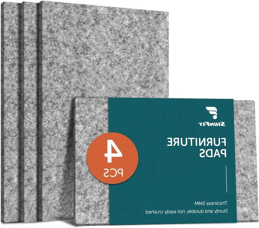 Felt Glides Self Adhesive 4 Pieces 5mm Thick For Chairs Furniture Floors Chair Leg