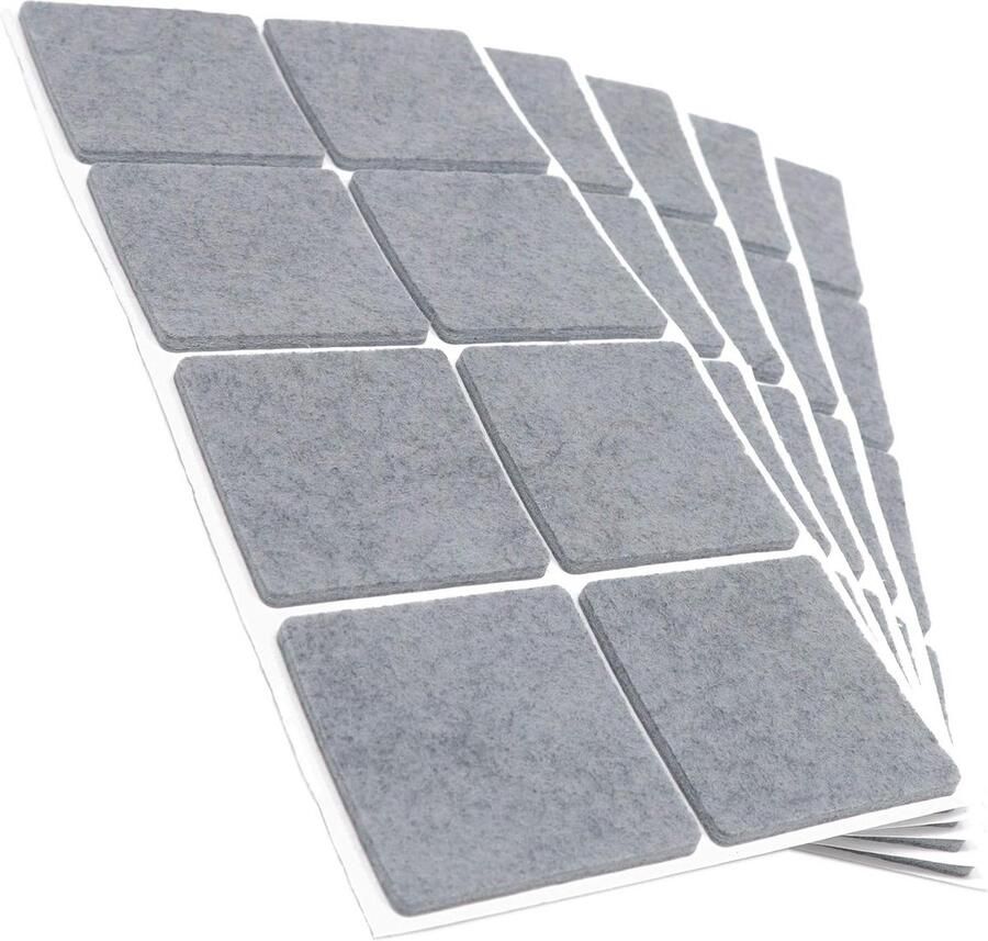 Zelfklevende Viltglijders Grijs 40 Stuks 50x50 mm Vierkant Dikte 35 mm Meubel- en vloerbescherming - Foto 8