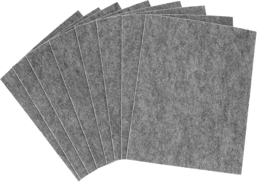 Zelfklevende Viltglijders om te Snijden 8 Stuks 16x20cm 4mm Dik Ideaal voor Stoelen en Gevoelige Vloeren (Grijs)